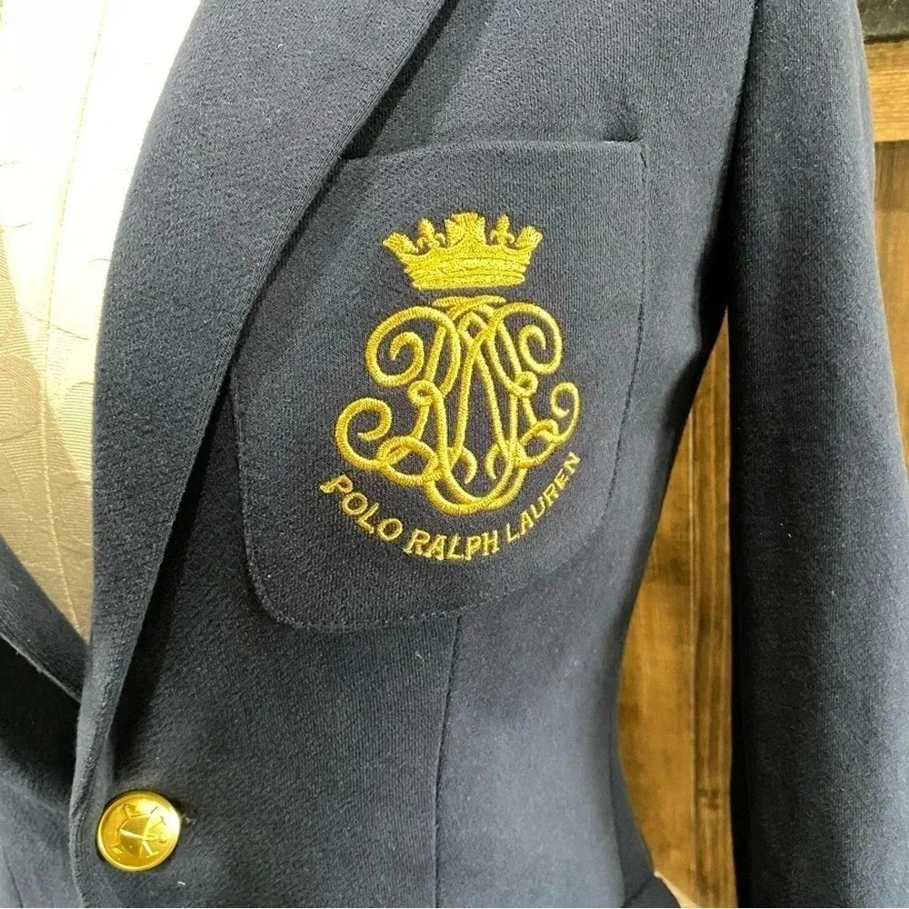 Polo by Ralph Lauren Blue Blazer with Gold Accents - Picture 4 of 7